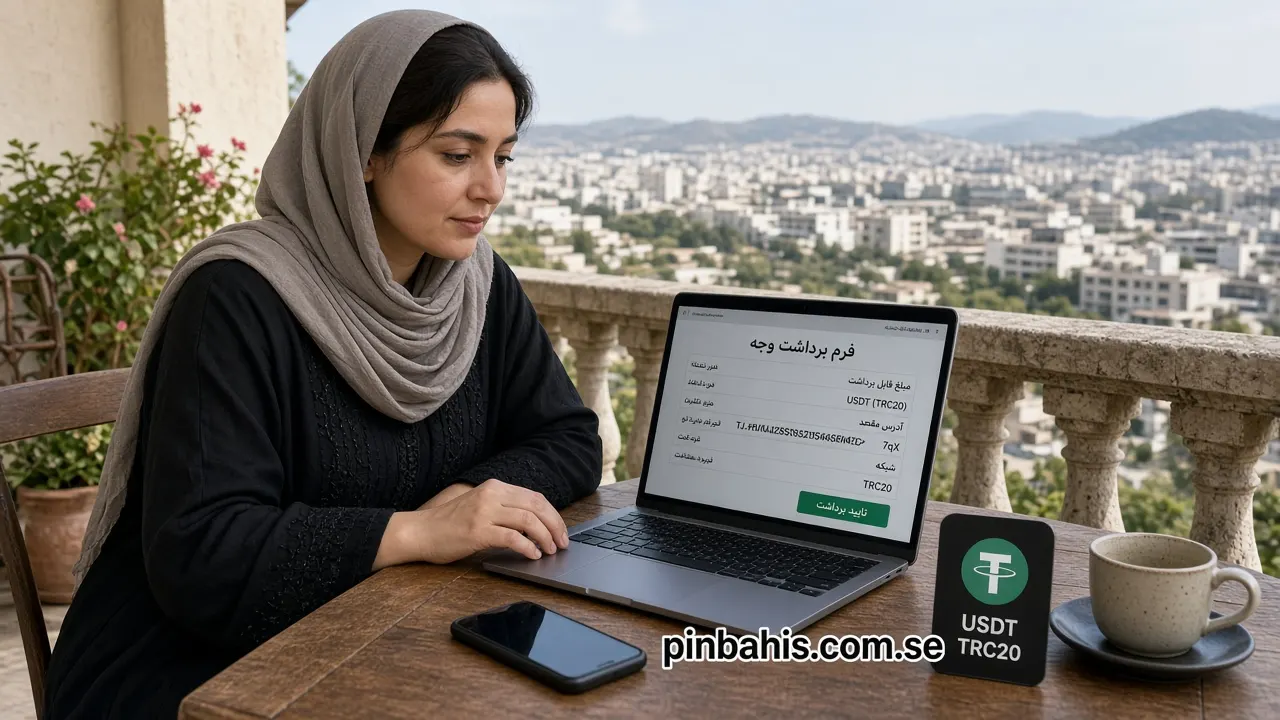 زن در هتل در حال پیگیری برداشت پول شرط بندی
